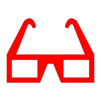 Cinema glasses on white background vector