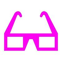 Cinema glasses on white background vector