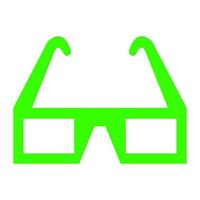 Cinema glasses on white background vector