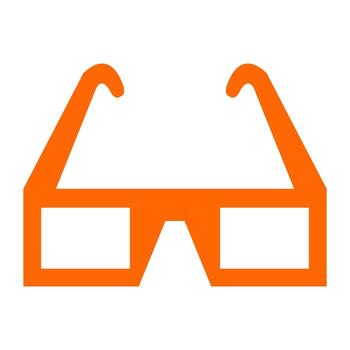 Cinema glasses on white background vector