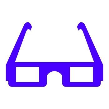 Cinema glasses on white background vector