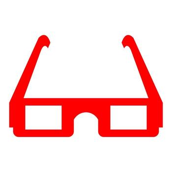 Cinema glasses on white background vector
