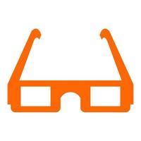 Cinema glasses on white background vector
