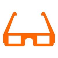 Cinema glasses on white background vector