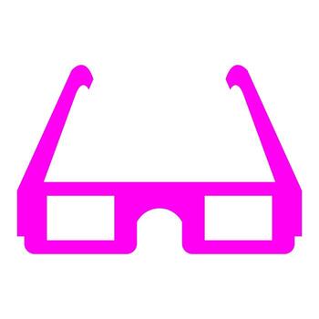 Cinema glasses on white background vector