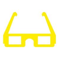 Cinema glasses on white background vector
