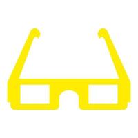 Cinema glasses on white background vector