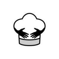 gráfico de vector de ilustración del logotipo de gorro de cocinero. perfecto para usar en empresas de tecnología