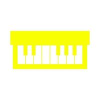 Piano on white background vector