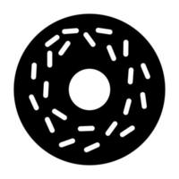 Donut on white background vector