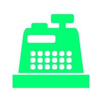 Cash register on white background vector