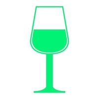 copa de vino sobre un fondo blanco vector