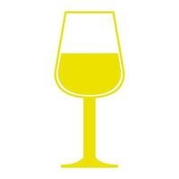 copa de vino sobre un fondo blanco vector