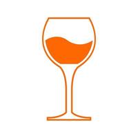 Glass of wine on a white background vector