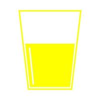 Glass of water on white background vector
