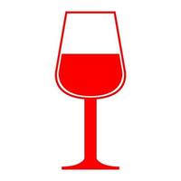 Glass of wine on a white background vector