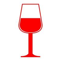 Glass of wine on a white background vector