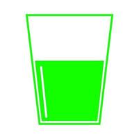 vaso de agua sobre fondo blanco vector