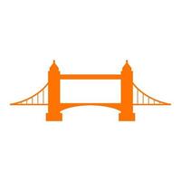 Bridge on white background vector