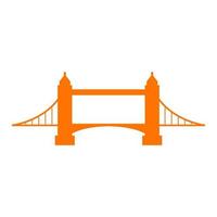 Bridge on white background vector