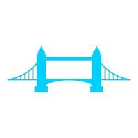 Bridge on white background vector