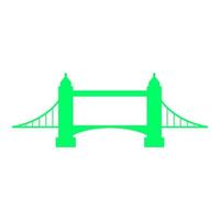 Bridge on white background vector