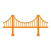 Bridge on white background vector