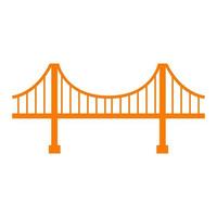 Bridge on white background vector