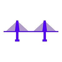 Bridge on white background vector