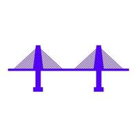 Bridge on white background vector