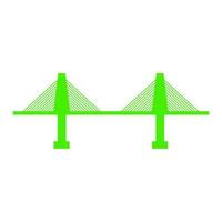 Bridge on white background vector