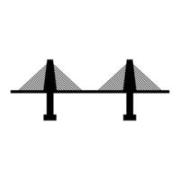 Bridge on white background vector