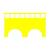 Bridge on white background vector