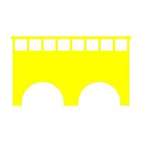 Bridge on white background vector