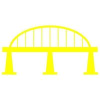 Bridge on white background vector