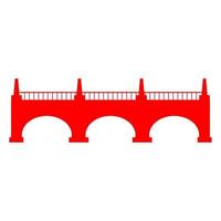 Bridge on white background vector