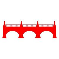 Bridge on white background vector