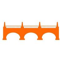 Bridge on white background vector