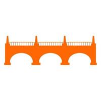 Bridge on white background vector