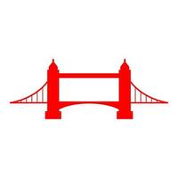 Bridge on white background vector