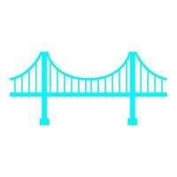 Bridge on white background vector