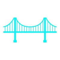 Bridge on white background vector