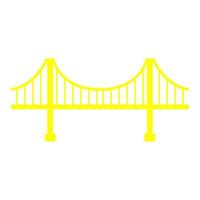 Bridge on white background vector