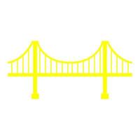 Bridge on white background vector