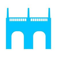 Bridge on white background vector