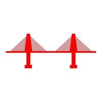 Bridge on white background vector