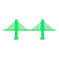 Bridge on white background vector