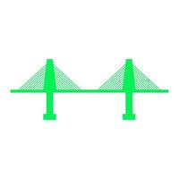 Bridge on white background vector