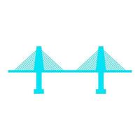 Bridge on white background vector