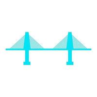 Bridge on white background vector